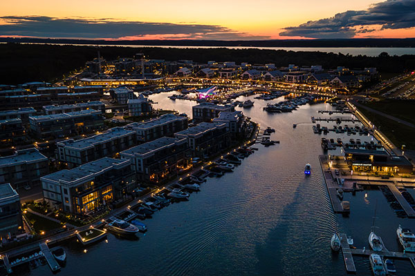 ToDoOntario-Friday-Harbour-Resort-sunset-aerial.jpg
